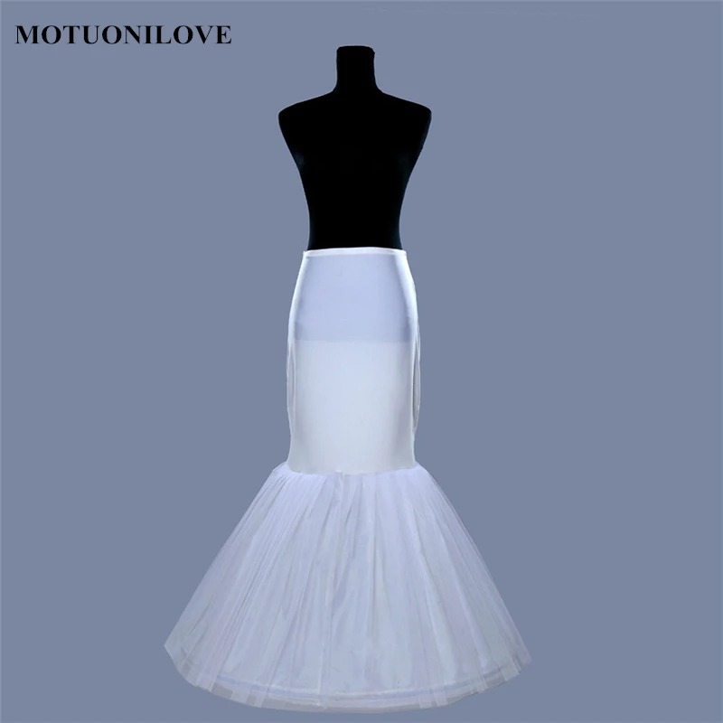 Wholesale Bridal Petticoat One Hoop Bone Elastic Waist Mermaid Wedding Dress Crinoline Underskirt - Image 5