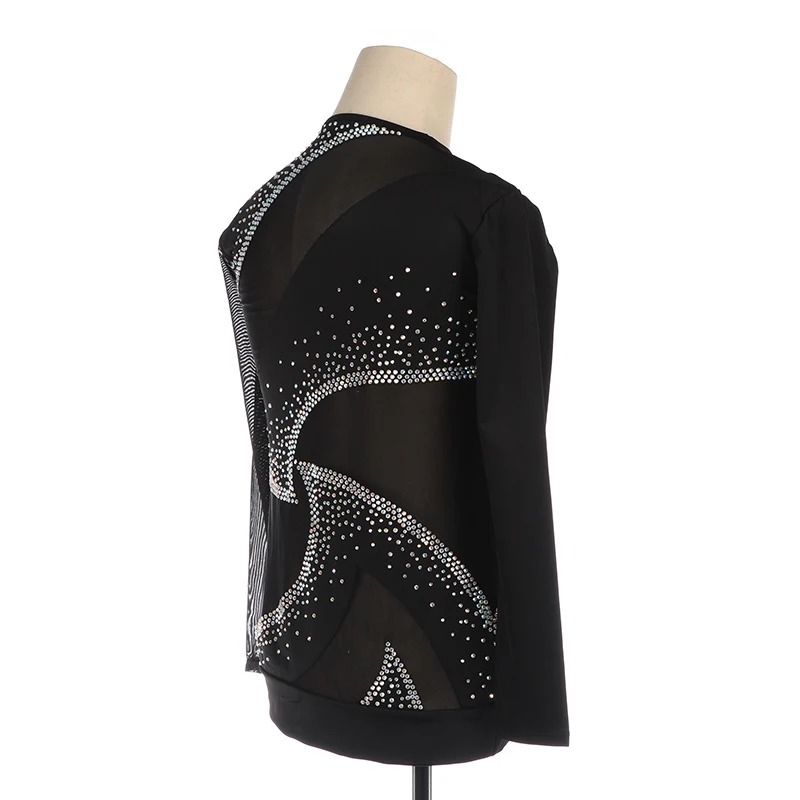 Nasinaya Men Figure Skating Competition Training Performance Leotard Children Gymnastics Mesh Outfit - Image 3