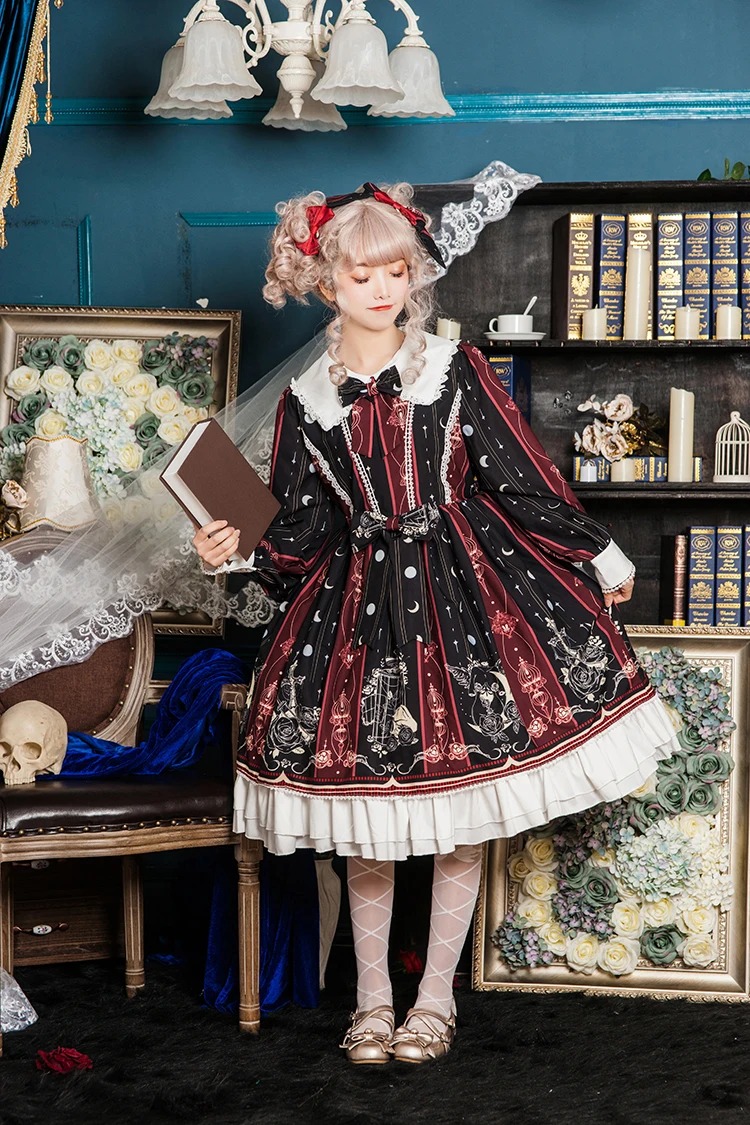 Sweet Lolita Princess Dress Lace Bow Victorian Kawaii Party Outfit - Image 2