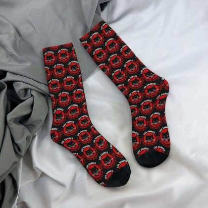 No Puedo Dejar El Rock Novelty Socks – Funny Heavy Rock Music Graphic Crew Socks