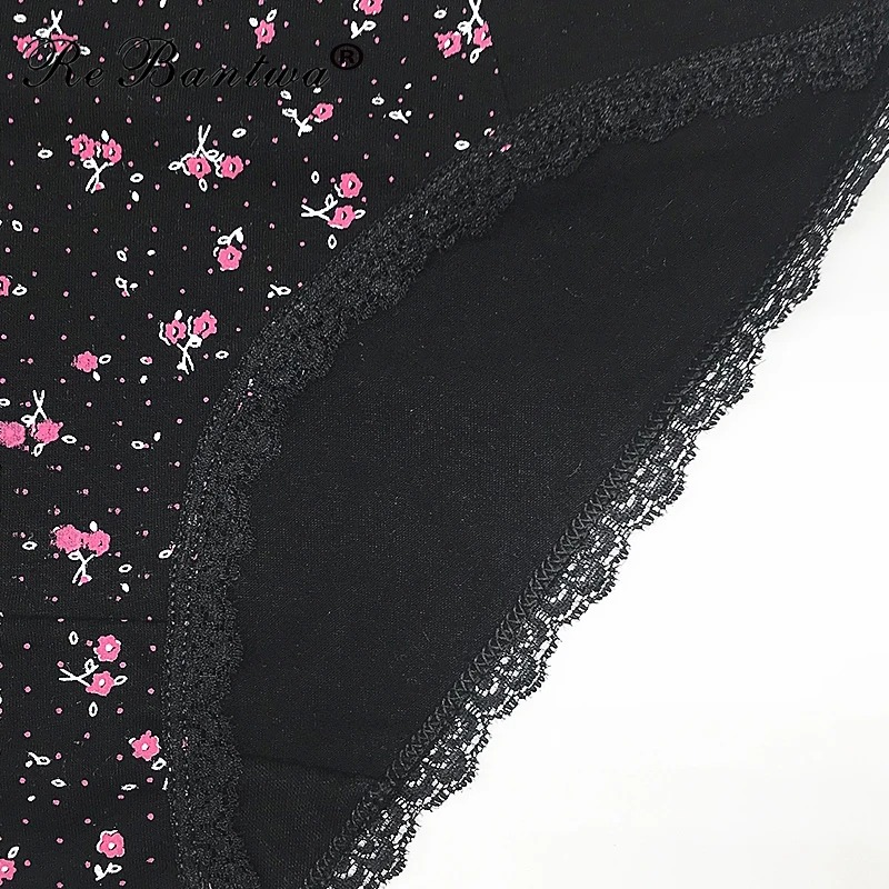 3 Pack Plus Size High Waist Cotton Panties Floral Lace Briefs - Image 6