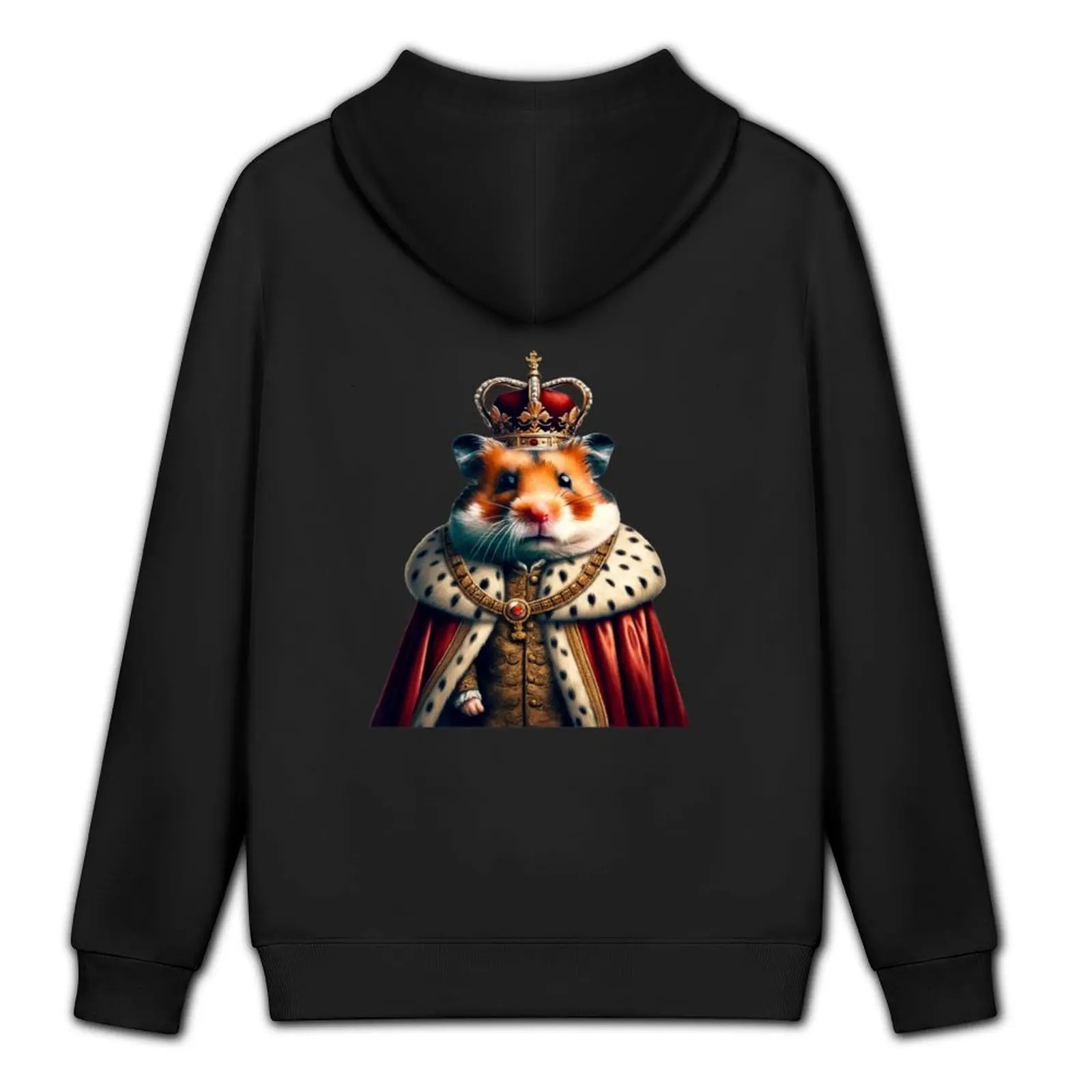 Hamster The Emperor Men’s Hoodie Anime Graphic Hooded Sweatshirt Autumn Casual Pullover - Image 3