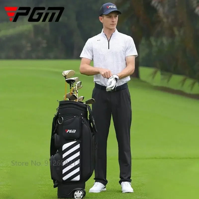 PGM Men Business Golf Trousers Straight Fit Breathable Quick Dry Pants - Image 2