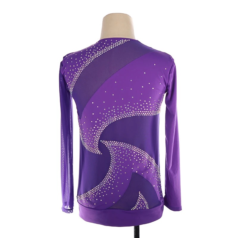 Nasinaya Men Figure Skating Competition Training Performance Leotard Children Gymnastics Mesh Outfit - Image 2