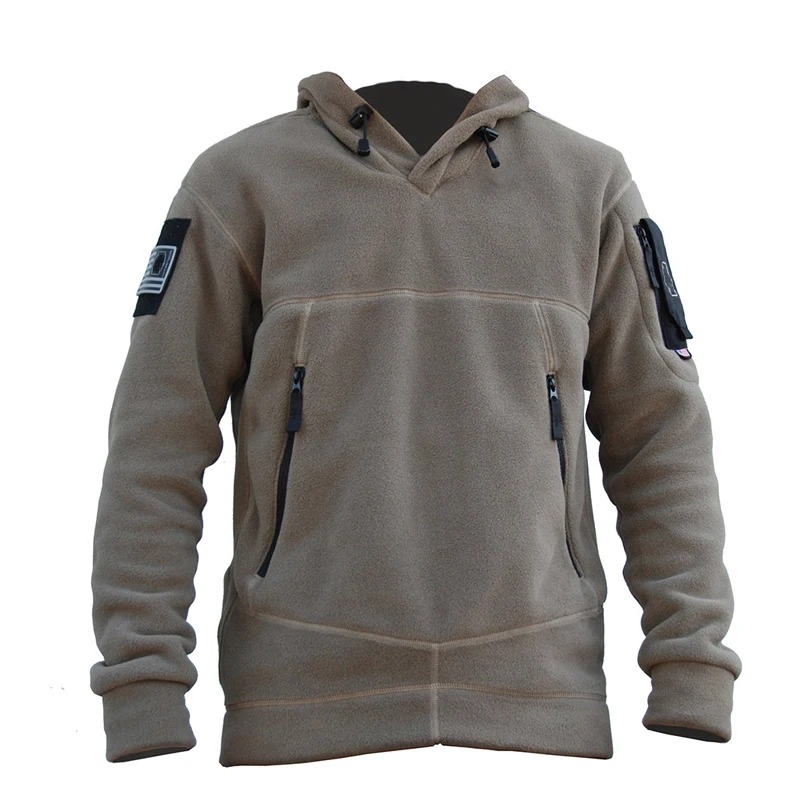 Men’s Windproof Fleece Tactical Jacket – Stand Collar Slim Fit Outdoor Autumn Winter Coat - Image 5