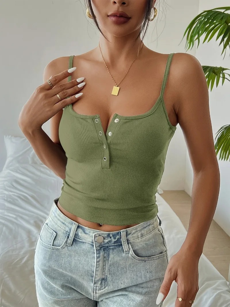 Women’s Y2K Corset Cropped Top – Korean Suspender Vest Slim Fit Sexy Camisole - Image 5