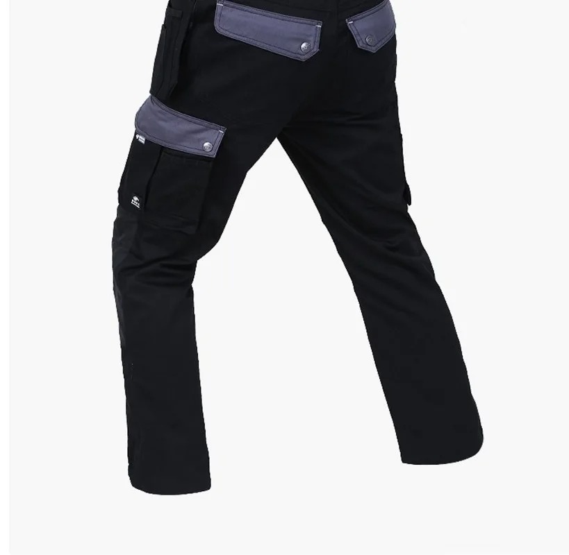 Men Functional Working Pants Multi Pocket Wear Resistant Welding Trousers - Image 7