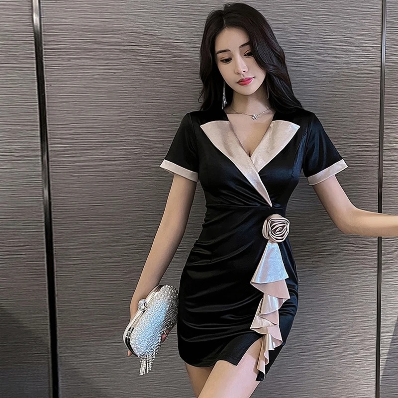 Women Elegant Work Overalls Short Sleeve Salon Spa Uniform - Image 6
