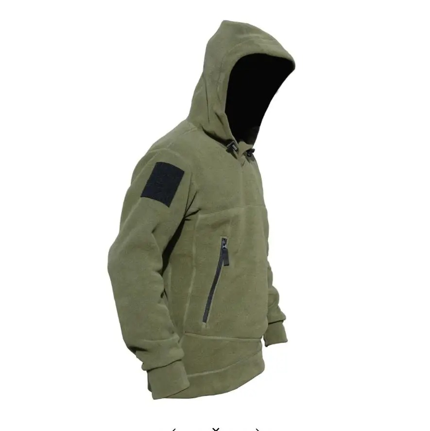 Men’s Windproof Fleece Tactical Jacket – Stand Collar Slim Fit Outdoor Autumn Winter Coat - Image 6