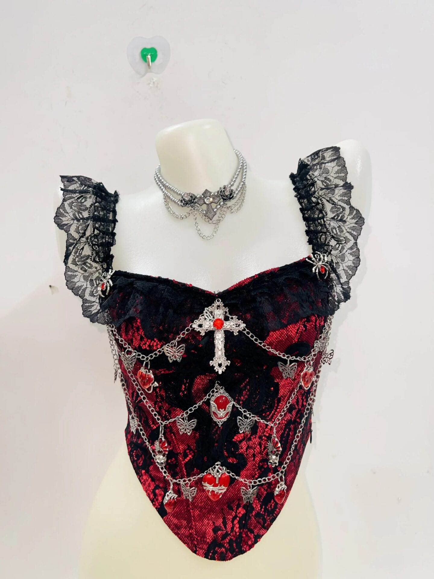 Women’s Y2K Gothic Skull Corset Crop Top – Harajuku E-Girl Punk Tank - Image 2