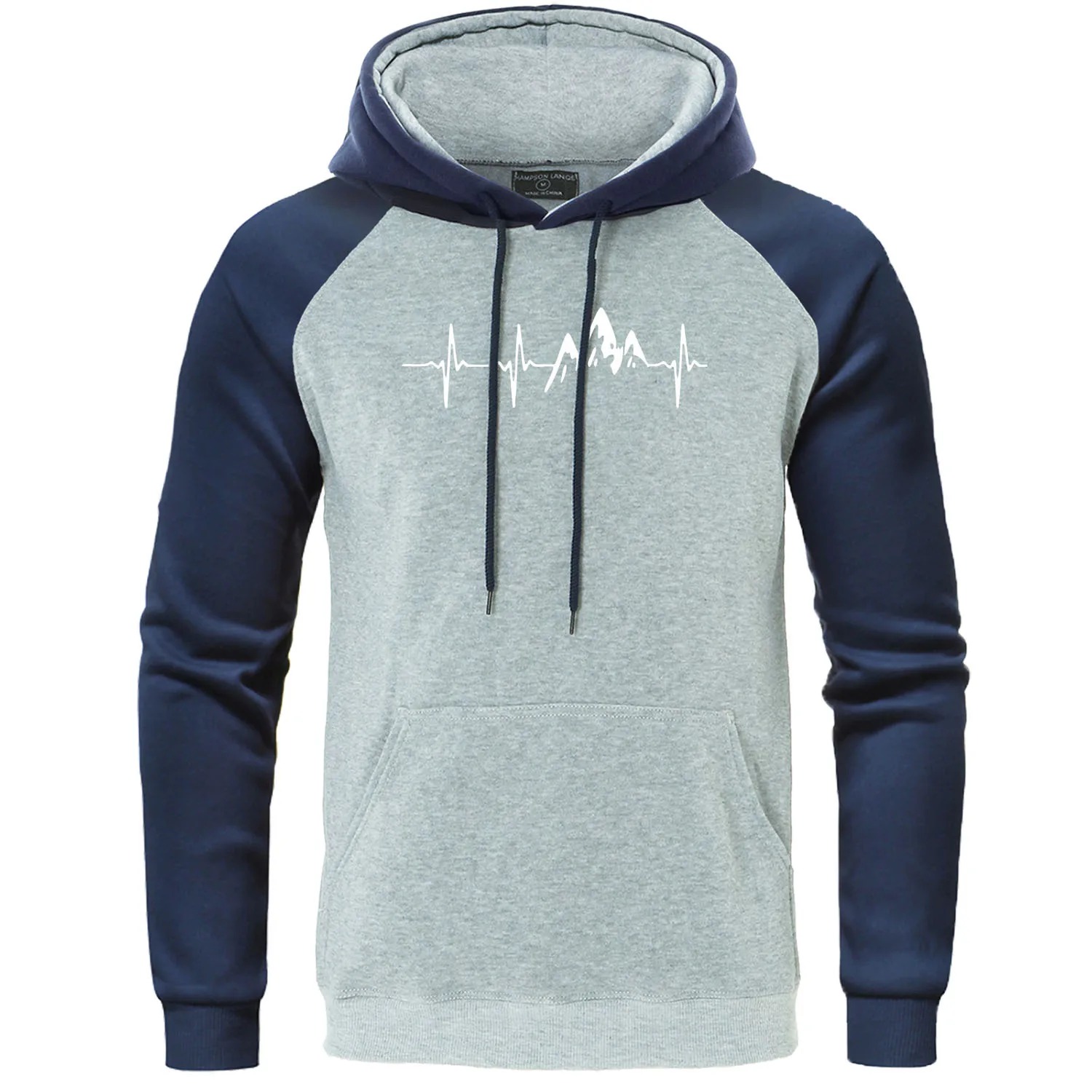 Mountain ECG Men’s Hoodie Funny Hip Hop Harajuku Streetwear Pullover Sweatshirt Autumn Casual Mens Hoodie - Image 5
