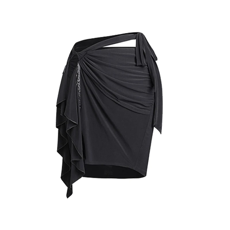 Kids Latin Dance Clothes Girls Long SLeeves Tops Hollow Out Fringe Skirt Cha Cha Rumba Samba Dance Practice Show Wear DNV19557 - Image 7