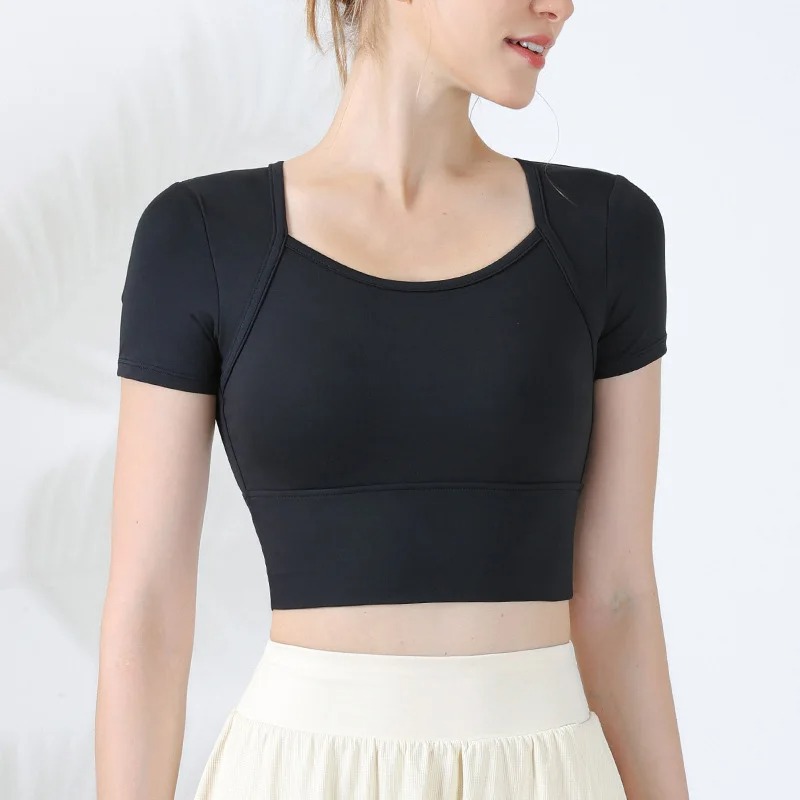 Women Padded Sports Bra Tank Top Backless Gym Workout Yoga Shirt - Image 3